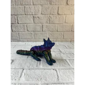 Rainbow hareketli kurt masa dekoru esnek eklem yapılı