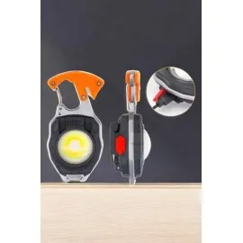 Yeni Nesil Kamp Feneri Çok Fonksiyonlu Fener Anahtarlık Usb Çakmaklı Cam Kırıcı Kemer Kesici Açacak