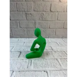 Minimal İnsan Figürü Biblo Yeşil Ev Ve Ofis Dekoru