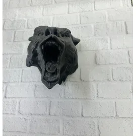 Siyah Ayı Duvar Süsü Dekoratif Asılabilir Heykel Ev Ofis Aksesuarı