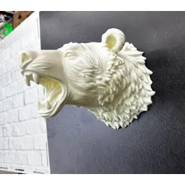 Krem Ayı Figürü Duvar Süsü Asılabilir Hediyelik Dekoratif 25X19 Cm