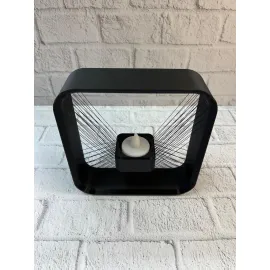 Kare Askılı Mumluk Duvara Asılan Şık Dekoratif Mumluk 16×16 cm