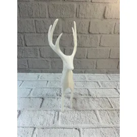 Geyik Figürü Beyaz Modern Salon ve Raf Dekoru