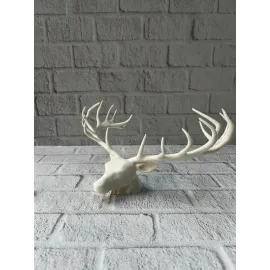 Dekoratif Geyik Başı Heykel 25 cm Modern Minimal Tasarım