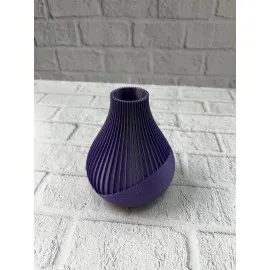 Mor Çizgili Dekoratif Vazo 11 Cm Modern Tasarım Aksesuar