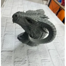 Dekoratif Ejderha Heykeli Özel Tasarım Mitolojik Figür 22X17 Cm