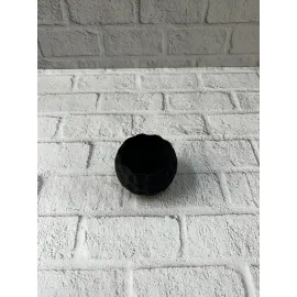 5 cm Küçük Siyah Saksı Minimal Tasarım Sukulent ve Kaktüs Saksısı