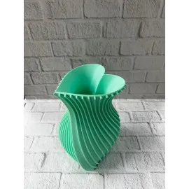 Kalpli Turkuaz Dekoratif Vazo 24 Cm Modern Şık Tasarım