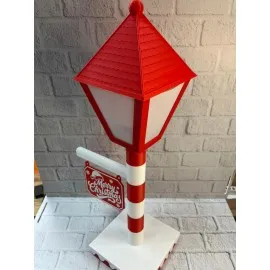 Noel Temalı Tabelalı Lamba Dekoratif Aydınlatma Yılbaşı Süsü