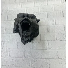 Ayı Tasarım Siyah 3D Duvar Heykeli