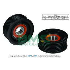 ALTERNATÖR GERGİ RULMANI PASSAT 2.5TDI 98-05 -TOUAREG-A4-A5-A6 3.0 TDI 04-10 - VITO 99- SPRINTER