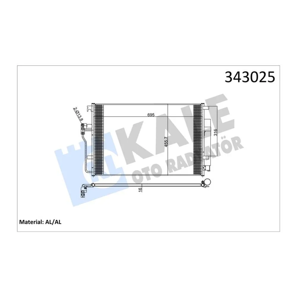 Klima Kondenseri Vw Crafter-Sprinter 672X460X16 Oto.-Mek.