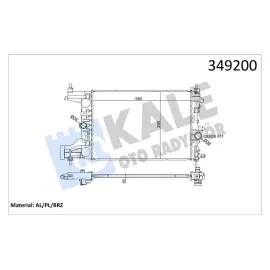Radyatör Astra J-Zafira Tourer C-Cruze J300-J305-J308 Al/pl/brz 579X397X16