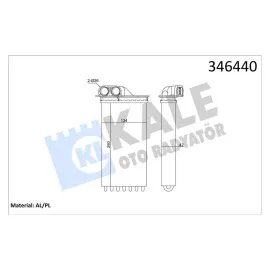 Kalorifer Radyatörü C2 03 C3 02/02 1007 10/05 1.4-1.6-1.6 16V-1.4Hdi 250X140