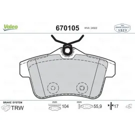 Arka Balata P308 1.6Gti 010 P3008 1.6Vti-1.6Thp-1.6Hdi-2.0Hdi 09 P5008 1.6 16V-1.6Hdi-2.0Hdi 09