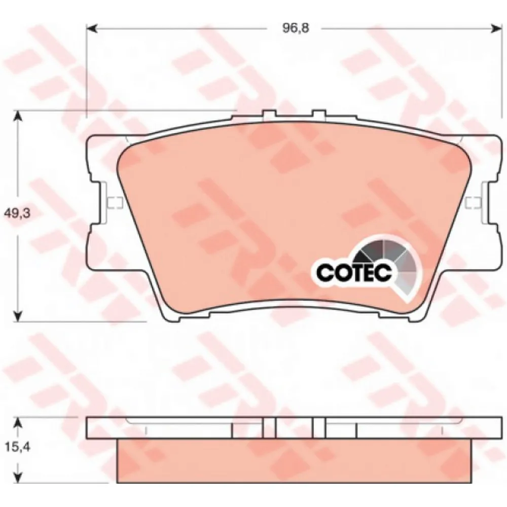 FREN BALATASI ARKA TOYOTA RAV 4 III 2.0 08-13, 2.0 4WD 08-13, 2.2 D 4WD 06-13, 2.2 D 08-13