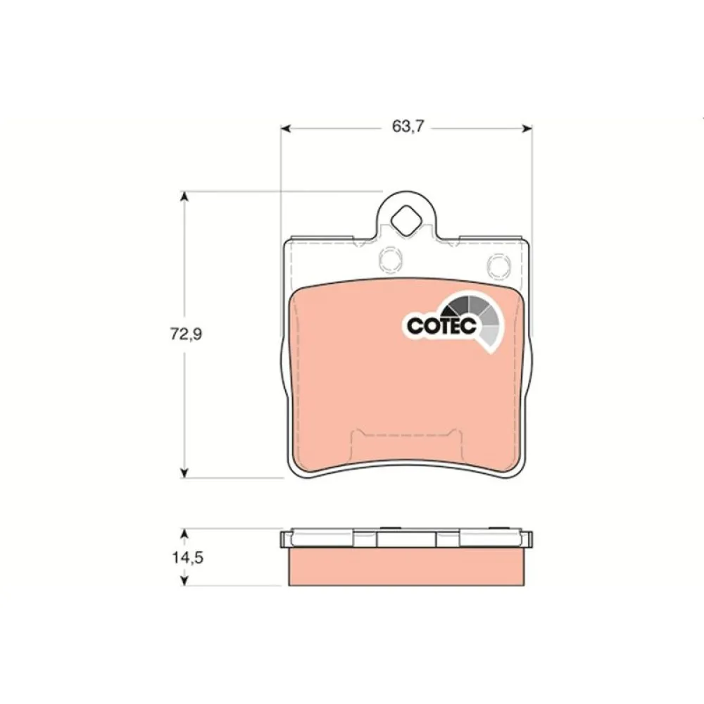 Fren Balatasi Arka Mercedes-Benz C Serisi C 180 00-02, C 180 Kompressor 02-07, C -200 Kompressor 00-07, C 230 Kompressor 04-07, C 230-280 05-07, C 280 4-Matic 05-07, C 200-220 Cdi 00-07