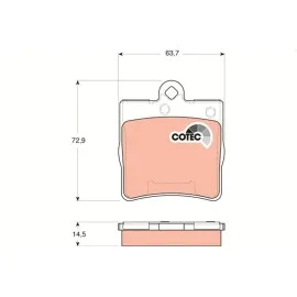 Fren Balatasi Arka Mercedes-Benz C Serisi C 180 00-02, C 180 Kompressor 02-07, C -200 Kompressor 00-07, C 230 Kompressor 04-07, C 230-280 05-07, C 280 4-Matic 05-07, C 200-220 Cdi 00-07