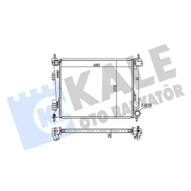 Radyatör Brazing Accent Blue-İ20-Kia Rio Dizel 11 Manuel 480X382X26 Al-Pl-Brz