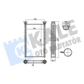 Kalorifer Radyatörü [ Bmw 1 Al/brz 245X134X22 ]
