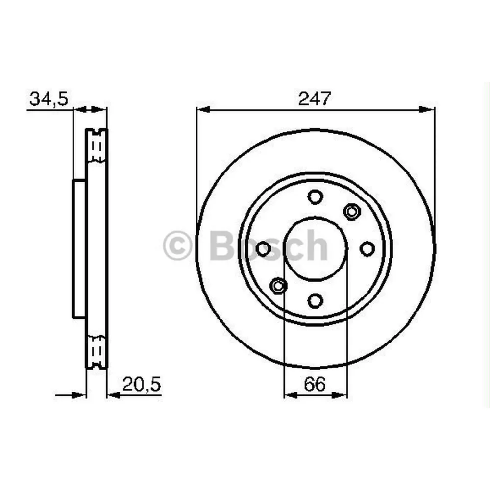ÖN FREN AYNASI P106 I-II 91-02 206 98 306 93-01 SAXO 96-03 XSARA 97-00 247.5x20.4x4DLxHAVALI