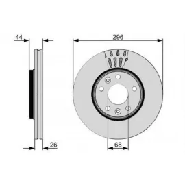 ÖN FREN AYNASI LGN III 07 LATITUDE 10 MGN III 08 SCENIC III 09 296x26x23.4 5D İçten HAV 986479551