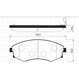 Ön Balata Elantra 1.8-2.0 00 Sonata 2.0-2.4-2.5 98-01 Coupe 2.0 16V 97-02 Gdb3256-Gdb3283-Gdb895