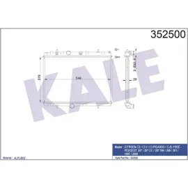 RADYATÖR C3 02 C2 03 207 07 1.4-1.6 16V-1.6HDI AC MEK AL/PL/BRZ 378x538x28