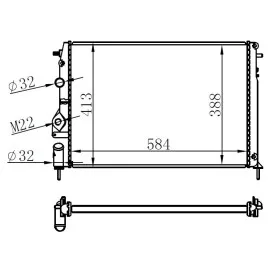 Radyatör Mgn I-Scenic 1.4-1.6-1.8-2.0 16V Ac Mek Logan 1.5 Dci 586X415X23