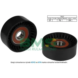 ALTERNATÖR GERGİ RULMANI CRAFTER 2.5 TDI 06 BJK-BJM KANALSIZ 75mm