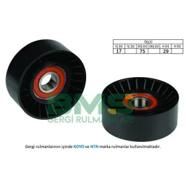 ALTERNATÖR GERGİ RULMANI CRAFTER 2.5 TDI 06 BJK-BJM KANALSIZ 75mm