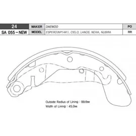 Arka Pabuç Balata Corsa C-Vectra A-Astra F-Lacetti 05 Nubira 03 Gs8543 X