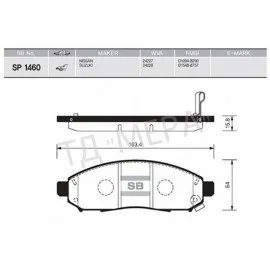ÖN BALATA NISSAN NAVARA 2.5DCI 3.5 05 10 PATHFINDER 2.5DCI 4.0 05 10 41060EB325