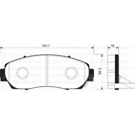 BALATA ÖN DİSK HONDA CR-V 2.4 06 ODYSSEY 2.4-3.5 05 BENZİNLİ GDB7738