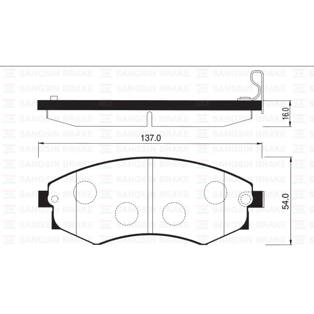 Ön Balata Elantra 1.8-2.0 00 Sonata 2.0-2.4-2.5 98-01 Coupe 2.0 16V 97-02 Gdb3256-Gdb3283-Gdb895