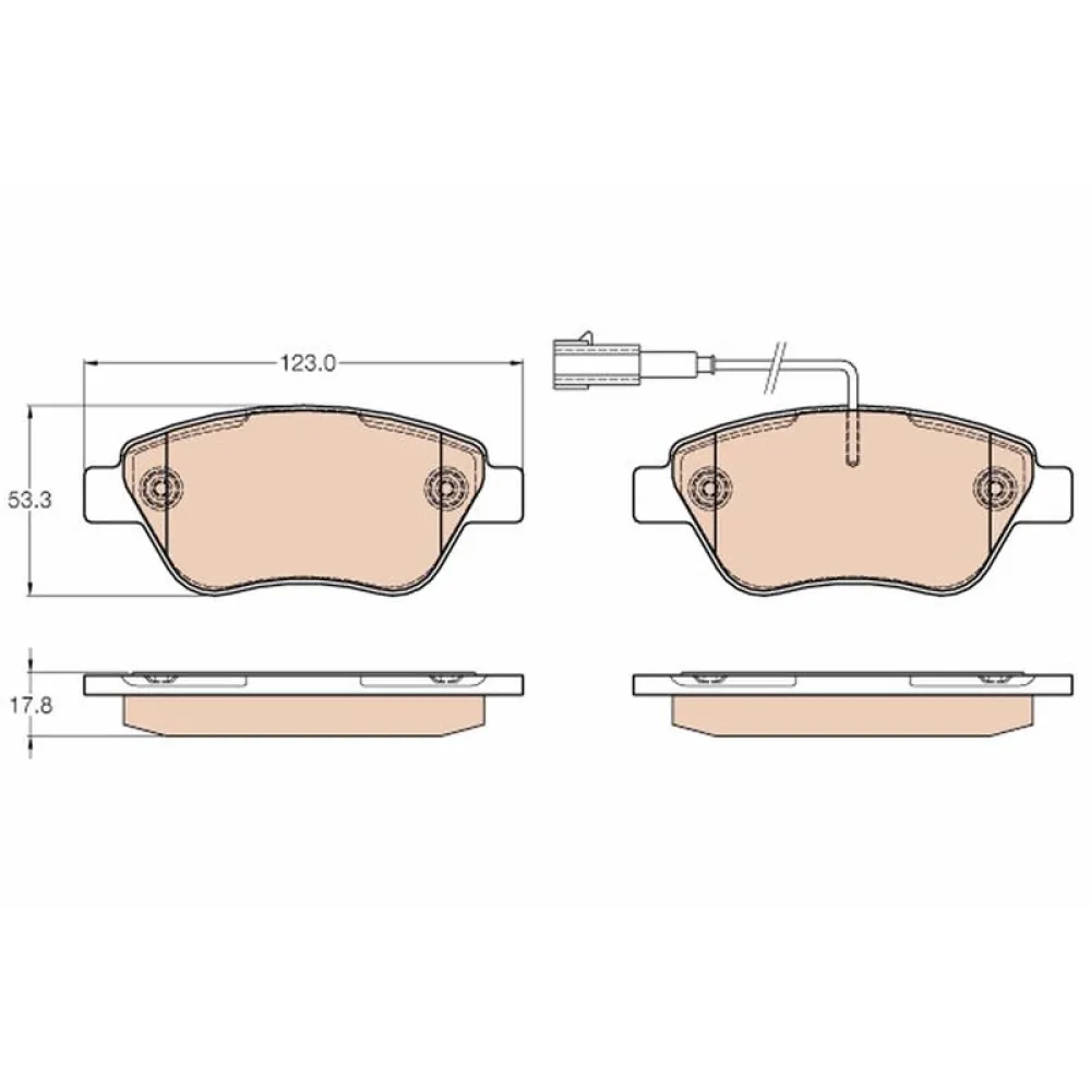 Ön Balata Doblo 1.3 06 Fiorino-G.punto-Bipper-Corsa-Nemo 1.3 06 Linea 1.3 07 Fişli