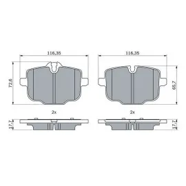 FREN BALATASI ARKA BMW G30 G32 G11 G12 G16 G01 G02 G05 G06 G07 iX I20