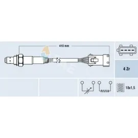 Oksijen Sensoru C2 C3 Ii C3 Iii C3 Pluriel Nemo Fiorino Bipper P206 P206 T3E Plus P207 P1007 Partner Ii Berlingo Ii 03 Tu3A-Tu3Aes 1.4 8V Manifolda Gelen