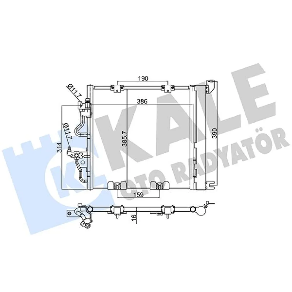 Klima Kondenseri Astra H L48 -Zafira B A05 Al/al 405X385X18