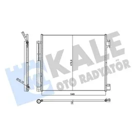 Kondenser Kadjar-Koleos-Espace 15 Qashqai-X-Trail 13 1.2 1.5/1.6Dci 12V Kurutuculu 12Mm Al/brz 536X476.6X12 921009251R-9211000Q0A