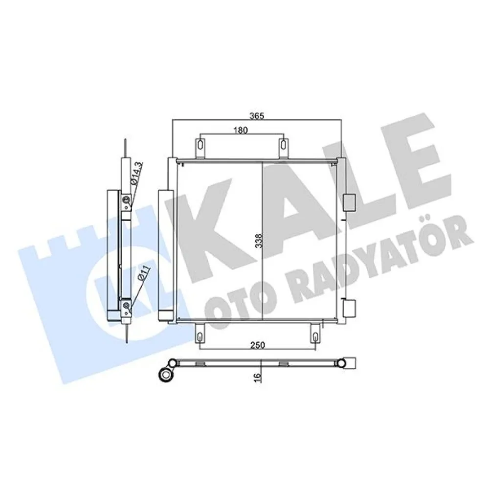 Kondenser Citroen C1-Peugeot 107-Toyota Aygo 1.0 1.4 Hdi Al/al