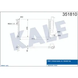 RADYATÖR AL/MKNK XSARA 1.4-1.6-1.8-2.0 98 00-ZX92 -PEUGEOT 306 1.4-1.6-1.8 97 98