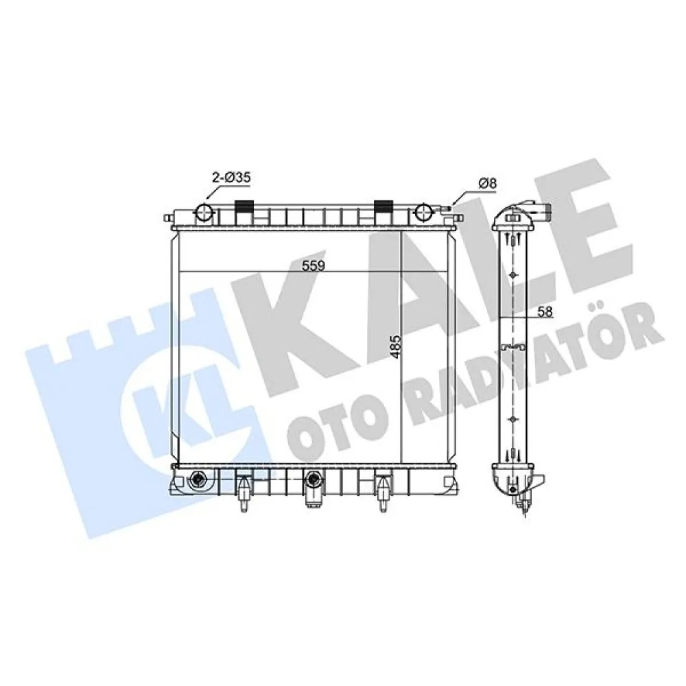 Radyatör Landrover Rangerover Ii Al-Pl-Brz 485X558X58
