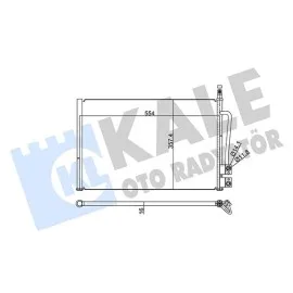 Klima Kondenseri Fiesta-Fusion 1.4D - Benzinli 02-12 Al-Al 580X361X16