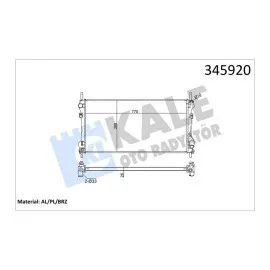 RADYATÖR FORD TRANSİT V184 2.0DI-TDCİ 00-06 770x389x26 AC /- MEK AL/PL/BRZ