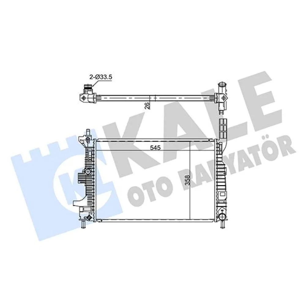 Radyatör Ford Focus Iii 1.5Tdci 14 1.6Tdci 10 C-Max Ii 1.5Tdci 15 Toruneo-Transit Connect 1.5Tdci 1 5 1.6Tdci 13 Kuga Ii 1.5Tdci 16 Mt Brazing 545X358X26 Su Radyatörü