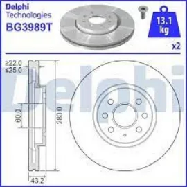 ÖN FREN AYNASI ASTRA H 1.4-1.6 04 MERIVA 1.6 03 COMBO 1.3 CDTİ 4.05 280x25x4DLxHAVALI