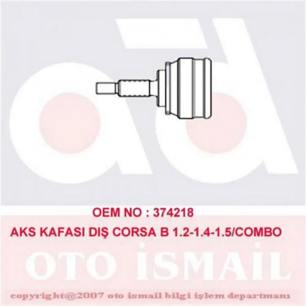 AKS KAFASI DIŞ CORSA B 1.2I-1.2I 16V-1.4I-1.5D 93-00 -COMBO 1.4-1.7 94-01 ABS Lİ 151116