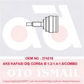 AKS KAFASI DIŞ CORSA B 1.2I-1.2I 16V-1.4I-1.5D 93-00 -COMBO 1.4-1.7 94-01 ABS Lİ 151116
