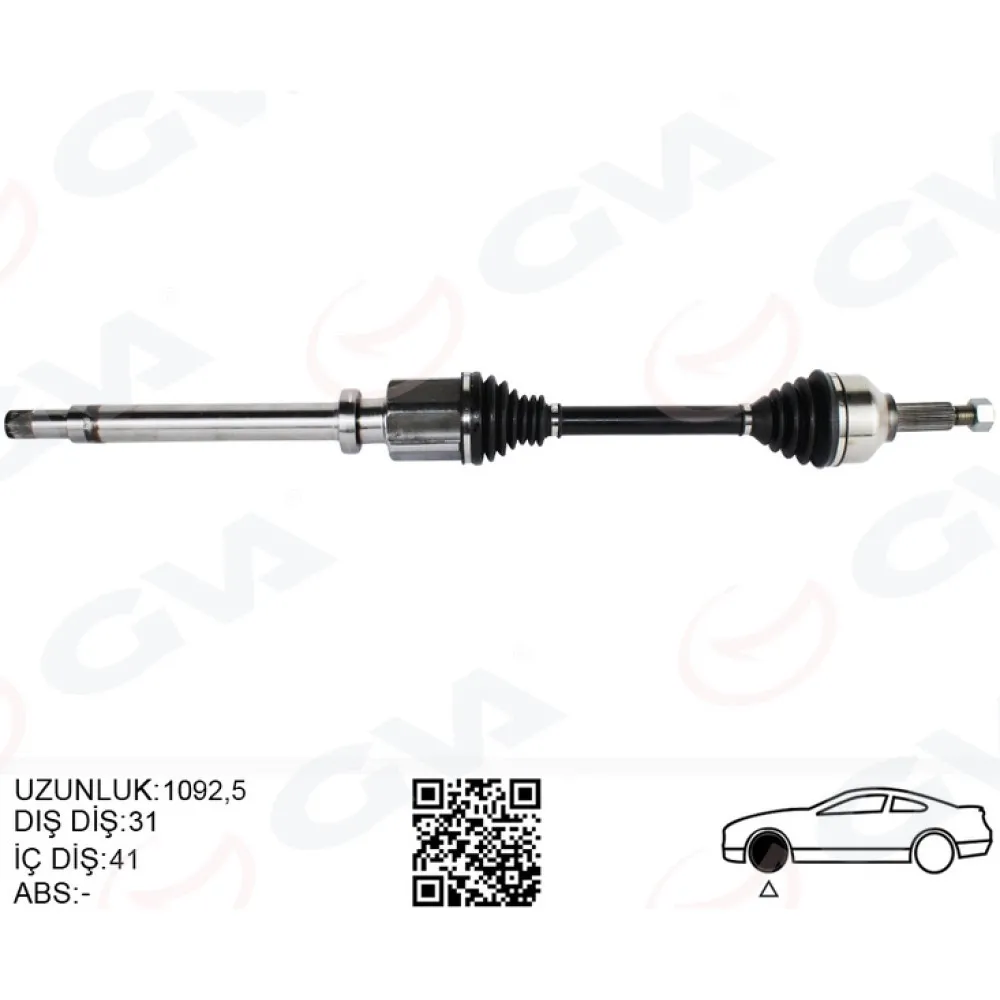 Komple Aks Sağ Ford Transit Custom V362 Uzun Sase 2.2 Tdci-2.0 Tdci 12-